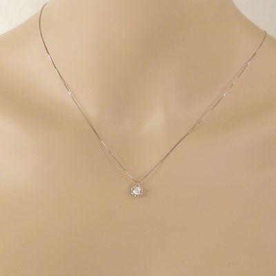 鑑定書付 大粒 ダイヤモンド ネックレス 一粒 ダイヤ 0.5ct D-VVS1-3EX 