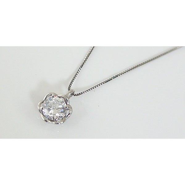 鑑定書付 大粒 ダイヤモンド ネックレス 一粒 ダイヤ 0.5ct D-VVS1-3EX 