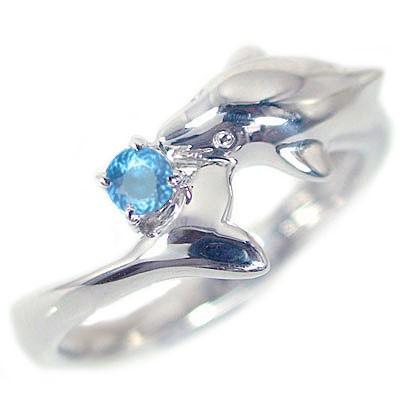 誕生石 ドルフィン リング ピンクゴールドk18 天然石 宝石 カラー  