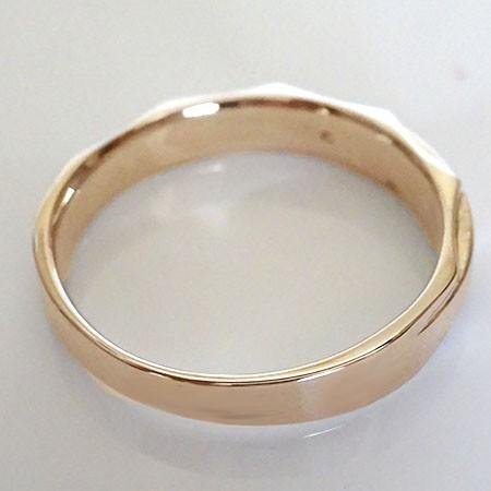 ダイヤモンド ピンクゴールドk18 ペアリング 2本セット 結婚指輪 マリッジリング K18pg ダイヤ 0.03ct 5