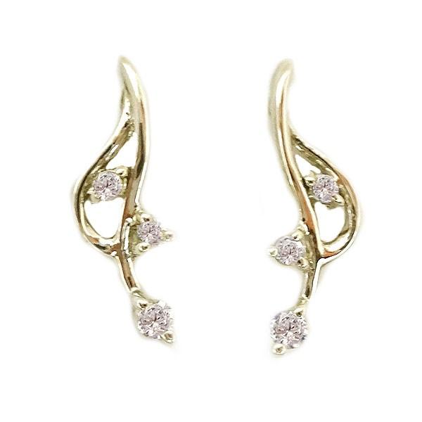 ダイヤモンド ピアス ゴールド K10 ダイヤ 0.06ct K10yg : MAオリジン  
