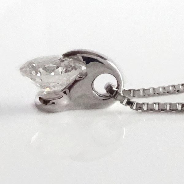大粒 ダイヤモンド ネックレス 一粒 ダイヤ 0.5ct F VS1 VeryGood 鑑定 