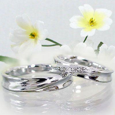 プラチナ ダイヤモンド ペアリング 結婚指輪;マリッジリング ペア 2本セット Pt900 ダイヤ 0.02ct