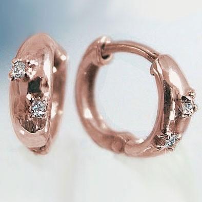 K18PG ダイヤモンド ピアス 0.02CT