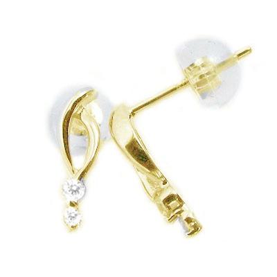 ダイヤモンド ピアス ゴールド ダイヤピアス K18yg ダイヤ 0.03ct : MA  