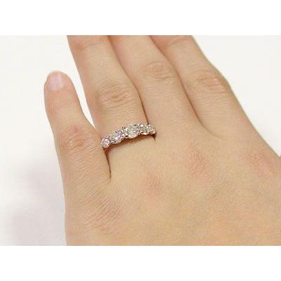 ダイヤモンド リング プラチナ トータル1.0ct 一文字  レディース 婚約指輪 Pt950 ダイヤ 1ct｜ma38b｜02