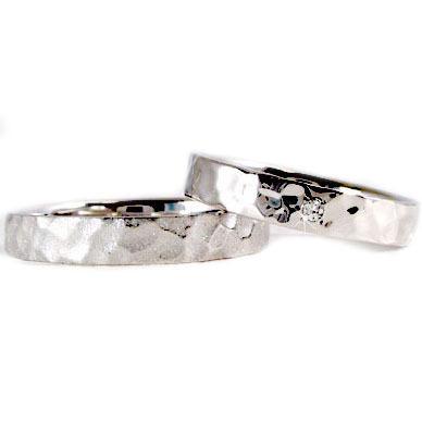 ダイヤモンド ホワイトゴールド 結婚指輪 ペアリング マリッジリング ペア 2本セット K10wg 指輪 ダイヤ 0.01ct