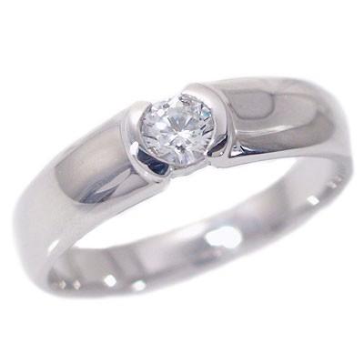 鑑定書付 ダイヤモンド プラチナ 婚約指輪 エンゲージリング 0.3ct F-SI1-VeryGood PT900 ダイヤ 指輪