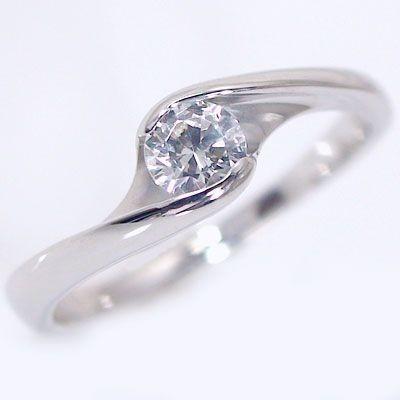 鑑定書付 ダイヤモンド プラチナ 婚約指輪 エンゲージリング ダイヤ 0.3ct D-VVS1-3EX H&C 指輪 PT900