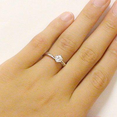 鑑定書付 プラチナ ダイヤモンド 婚約指輪 エンゲージリング ダイヤ  