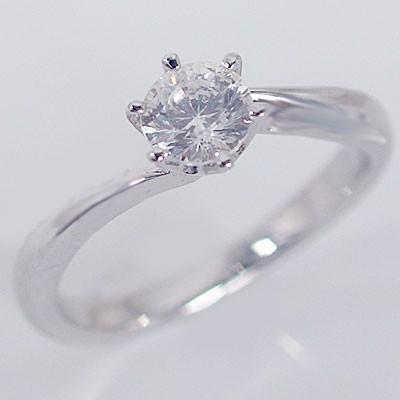 鑑定書付 プラチナ ダイヤモンド 婚約指輪 エンゲージリング ダイヤ  