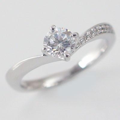 鑑定書付 プラチナ ダイヤモンド 婚約指輪 エンゲージリング 結婚指輪 
