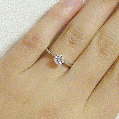 鑑定書付 ダイヤモンド プラチナ 婚約指輪 エンゲージリング ダイヤ 