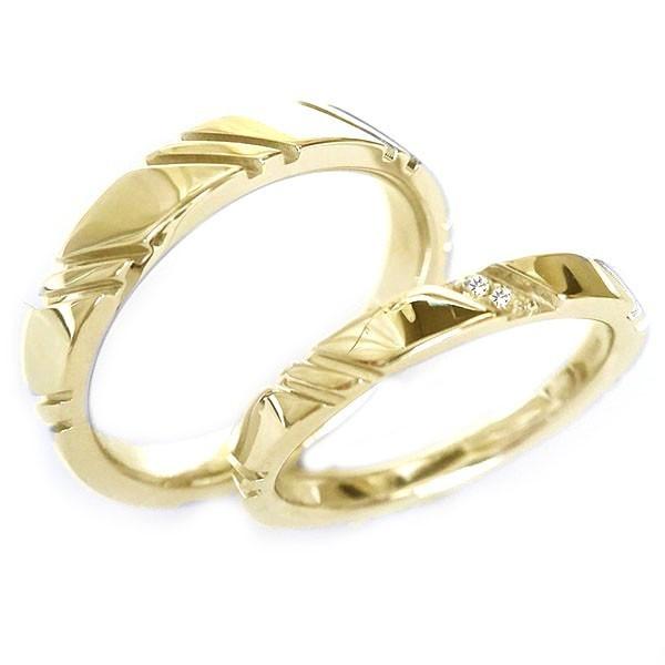 シルバー ペアリング 結婚指輪 マリッジリング 2本セット 天然 ダイヤモンド SV925 ストレート カップル