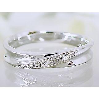 ダイヤモンド ホワイトゴールド ペアリング 結婚指輪 マリッジリング ペア 2本セット K18wg 指輪 ダイヤ 0.02ct ペアアクセサリー