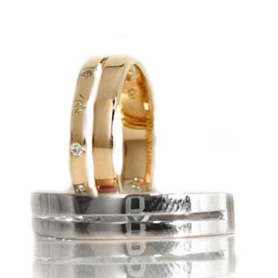 ダイヤモンド ピンクゴールド ホワイトゴールド ペアリング 結婚指輪 マリッジリング k10 指輪 ダイヤ 0.06ct