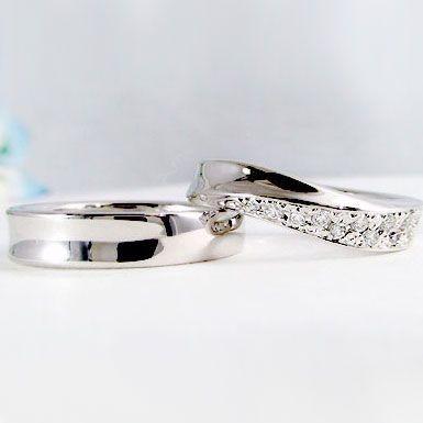 プラチナ ダイヤモンド 結婚指輪 ペアリング マリッジリング ペア 2本セット Pt900 指輪 ダイヤ 0.14ct