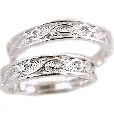 ダイヤモンド ホワイトゴールド ペアリング 指輪 マリッジリング 結婚指輪 2本セット ダイヤ 0.01ct K18wg