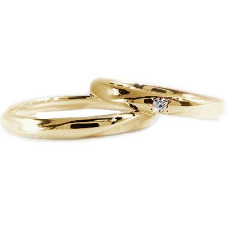 結婚指輪 マリッジリング ダイヤモンド イエローゴールド 公式通販 ペアリング 指輪 ダイヤ 0.02ct K10 2本セット セール特価