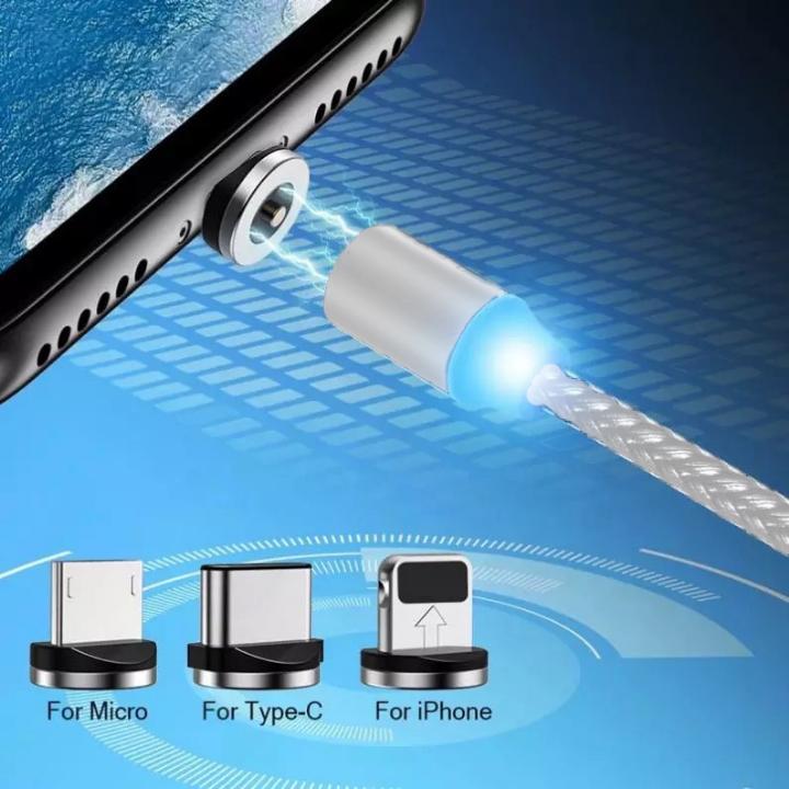 ライトニングケーブル マグネット式 micro iPhone typeC 充電用 マグネットケーブル ライトニング Type-C MicroUSB iPhone 1m 急速充電