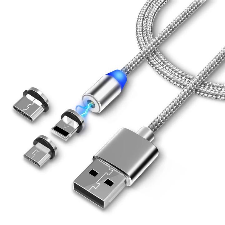 マグネットケーブル ライトニング Type-C MicroUSB iPhone 1m 急速充電