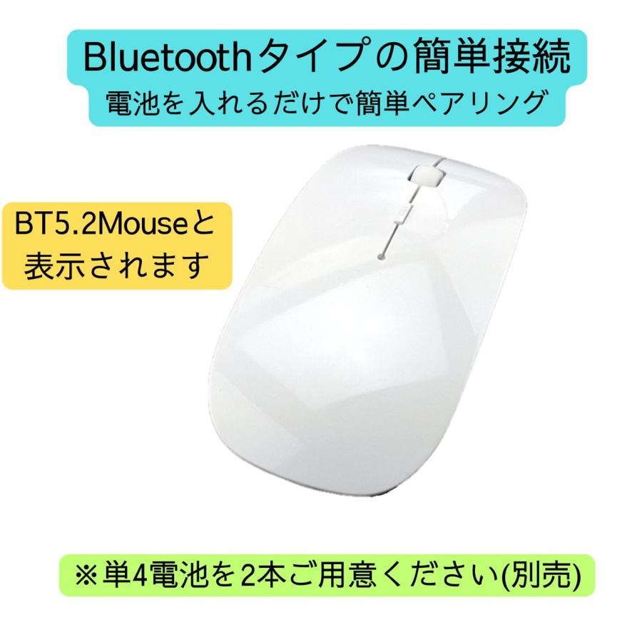 ♒未使用品 WindowsミニノートPC ワイヤレスマウス付き ワイヤレスマウス 静音 薄型 Bluetooth5.2 無線 2.4GHz 軽量
