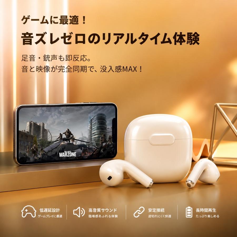 ワイヤレスイヤホン Bluetooth5.4 高音質 ノイズキャンセリング iPhone