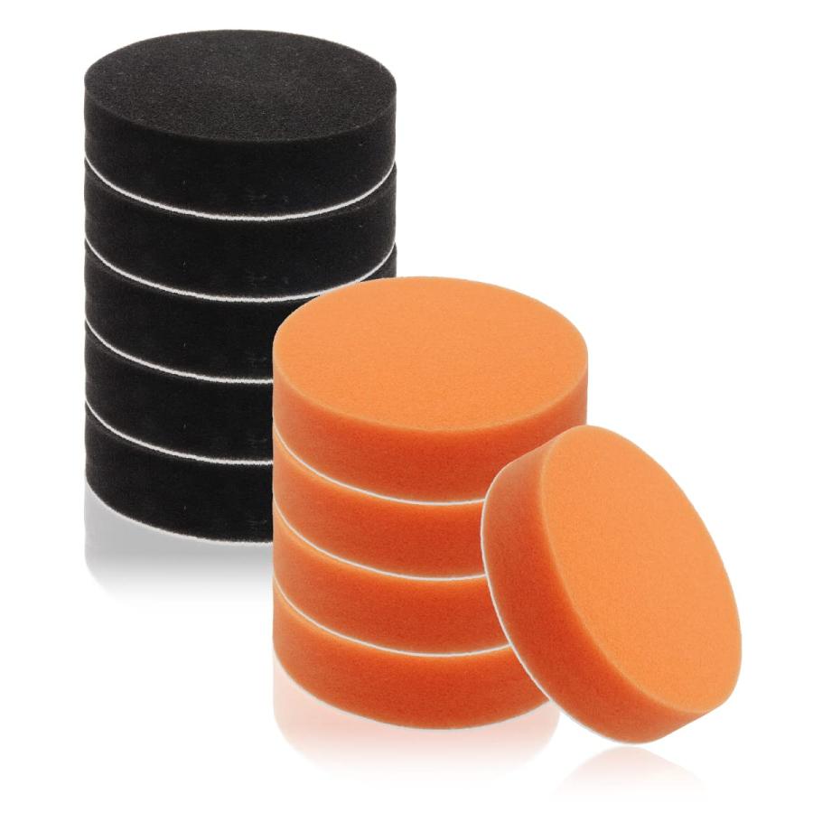 バフスポンジ ポリッシャーバフ ソフトバフ 洗車 ワックスがけ 研磨 コンパウンド 125ミリ 10個セット | 