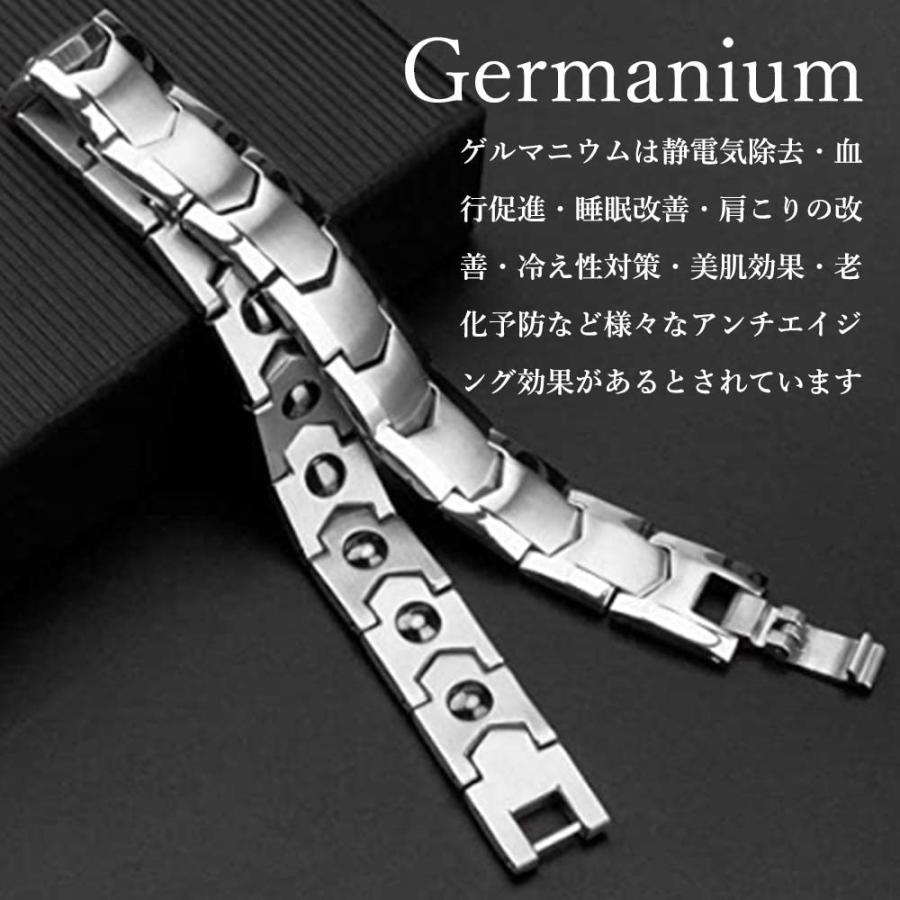 SALE／80%OFF】 DeanOlsen ゲルマニウム ブレスレットメンズ 磁気純度９９．９９％ ステンレス キュービックジルコニア使用  ブレスレット