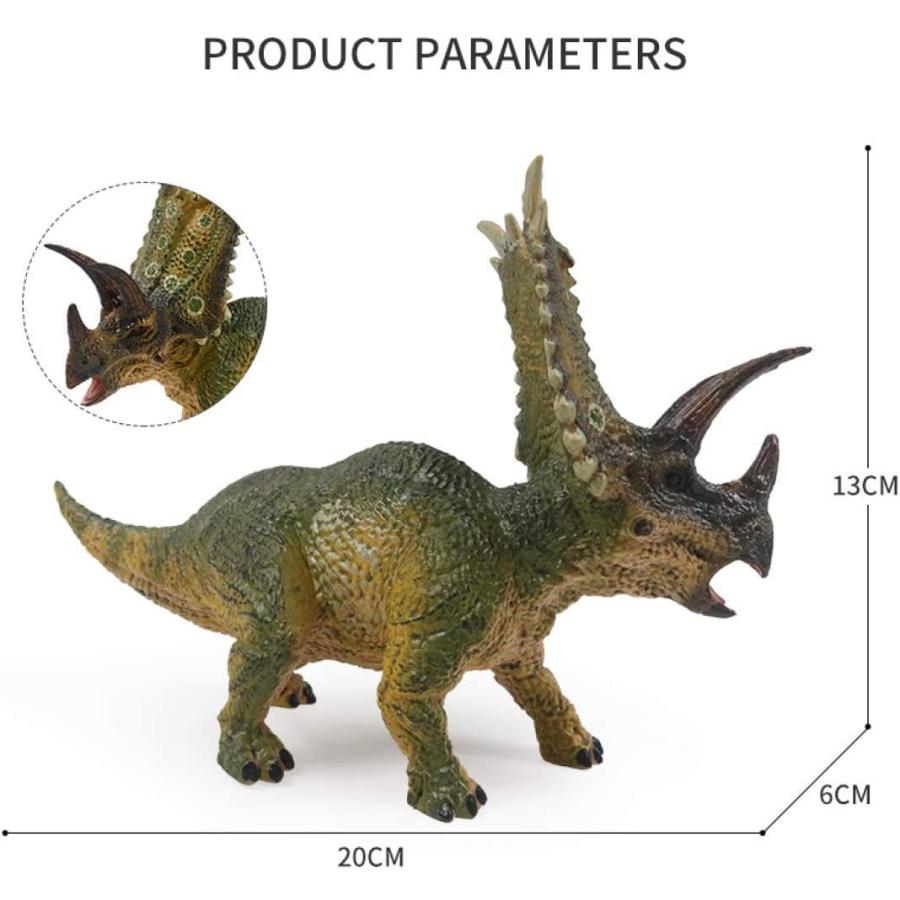 SanDoll ペンタケラトプス 恐竜 フィギュア リアル 模型 ジュラ紀 爬虫類 迫力 肉食 子供玩具｜maanext｜02