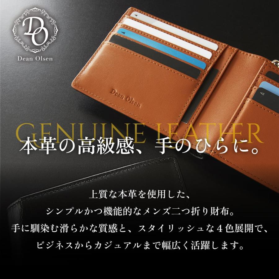 財布 メンズ 本革 コンパクト 二つ折り財布 メンズ財布 折りたたみ財布 男性 紳士用 Made in Japan 熟練職人による手作り 人気ブランド |  | 01