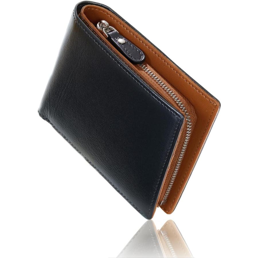 財布 メンズ 本革 オイルドレザー コンパクト 二つ折り財布 メンズ財布 折りたたみ財布 男性 紳士用 made in Japan 熟練職人の手造り | 