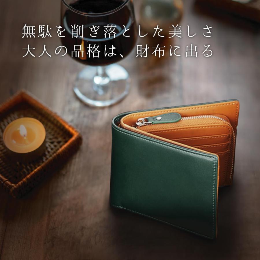 財布 メンズ 本革 オイルドレザー コンパクト 二つ折り財布 メンズ財布 折りたたみ財布 男性 紳士用 made in Japan 熟練職人の手造り |  | 07