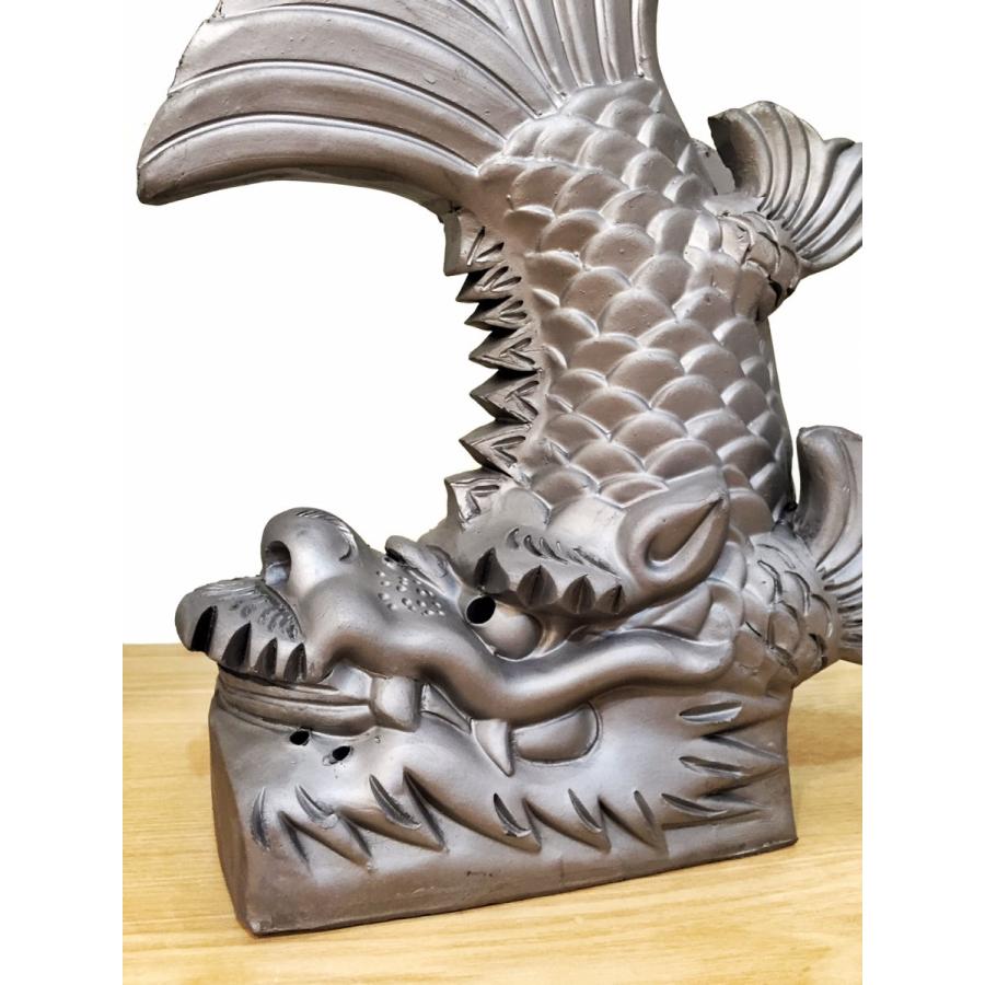 瓦∥鬼瓦∥鯱鉾∥しゃちほこ∥置き物∥オブジェ∥台付∥高さ33.5cm 瓦∥鬼瓦∥鯱鉾∥しゃちほこ∥置き物∥オブジェ∥台付∥