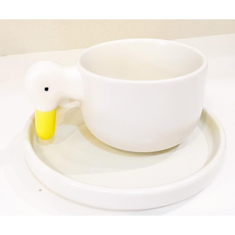 カップ＆ソーサー 陶器製 アヒル ceramic japan 日本製｜maaoyama｜02