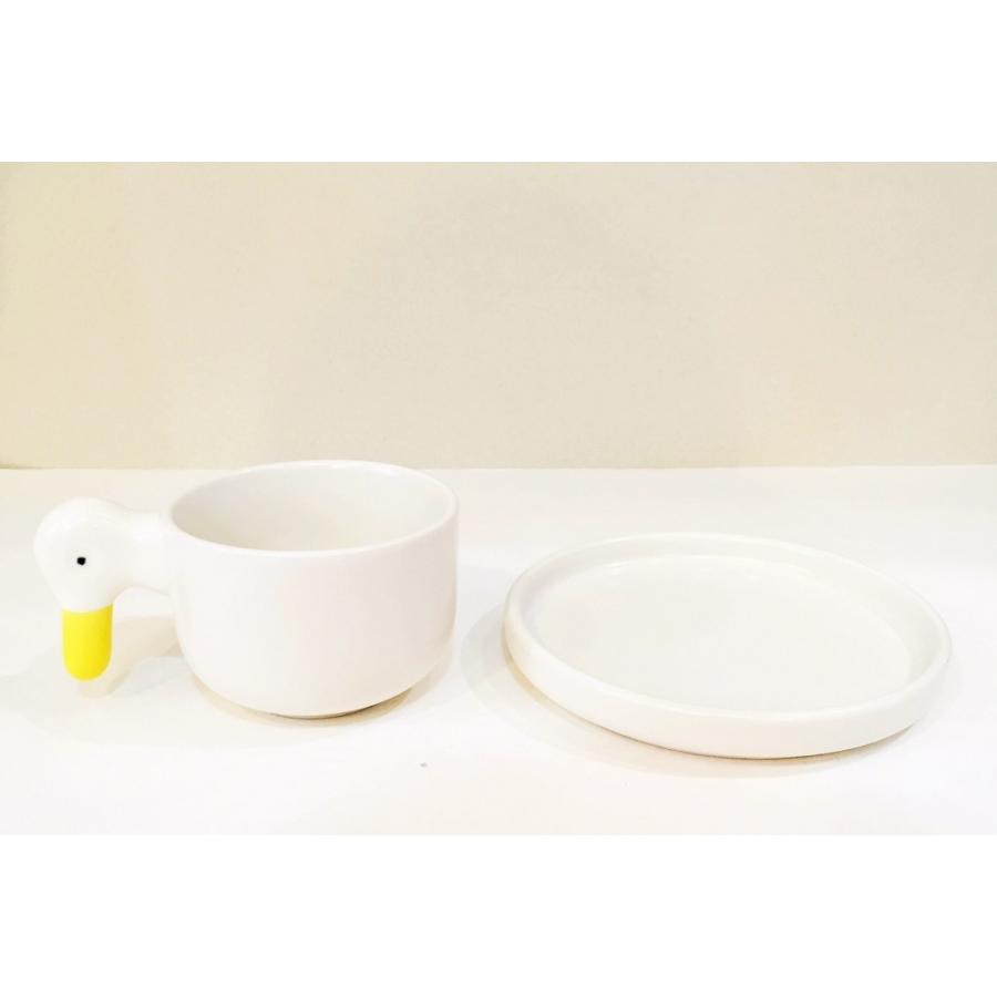 カップ＆ソーサー 陶器製 アヒル ceramic japan 日本製｜maaoyama｜03
