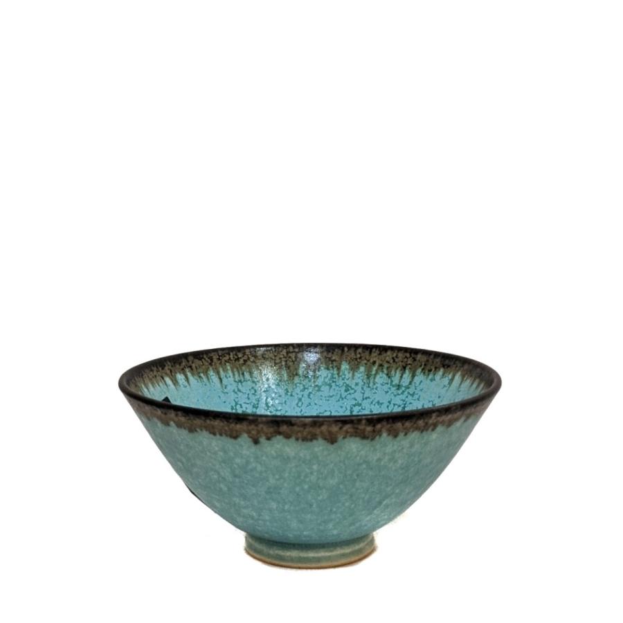 ターコイズカラーが綺麗な茶碗 ターコイズブルー 茶碗 大谷焼 Tamura1784 : MA by So Shi Te