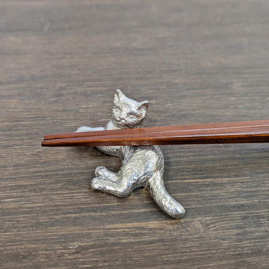 太田祐輔 ちょこんとねこ 錫製箸置き アトリエy : MA by So Shi Te