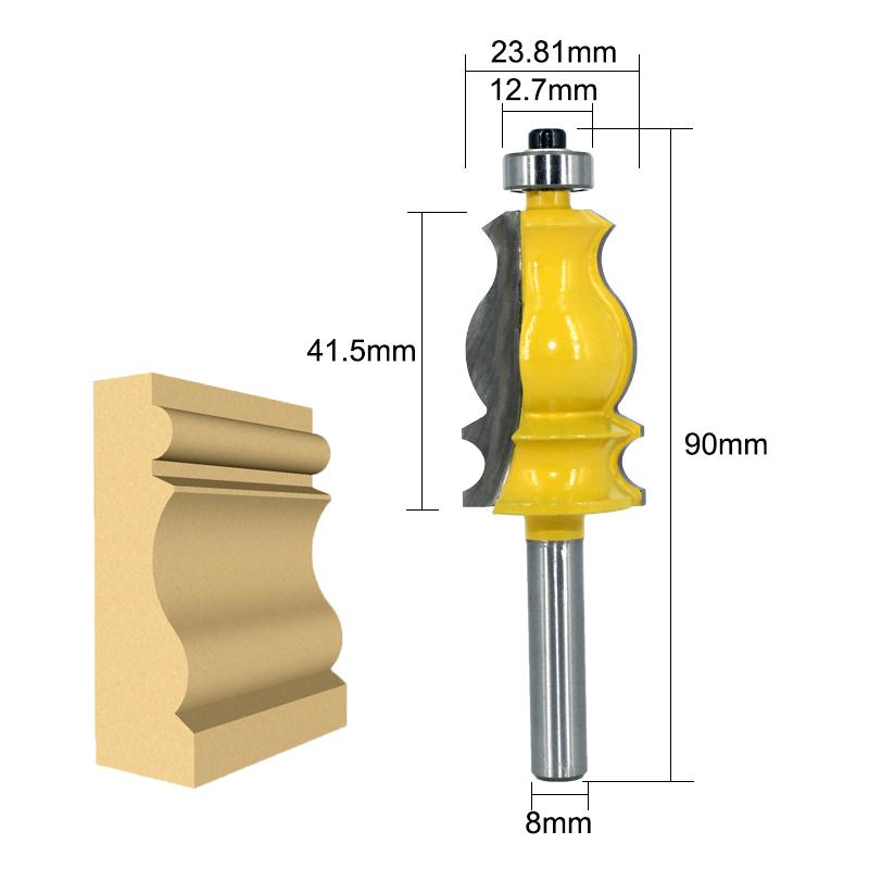 10個セット 8mmシャンク 建築モールディング 手すりルータービットセット 木工カッター｜mabikara｜03