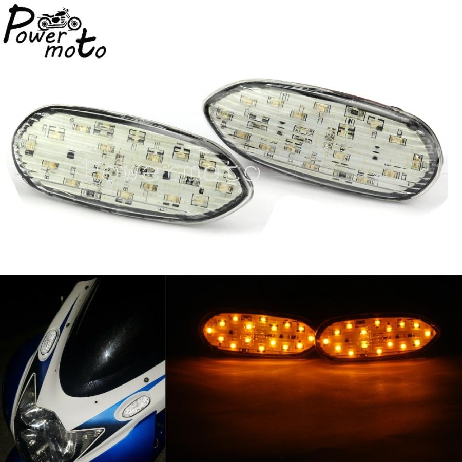 バイク ウインカー LED フラッシュマウント シグナル フラッシュ ライト スズキ GSXR 600 750 1000 20052016