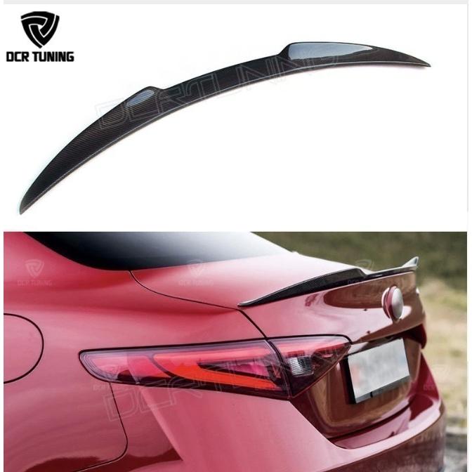 スポイラーカーボンファイバーリアトランクスポイラー アルファロメオ giulia グロスブラック仕上げ