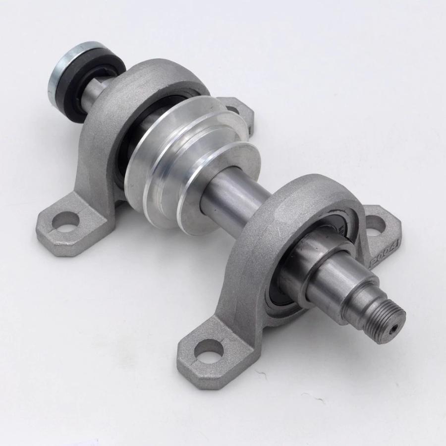 2ベアリング M14x1mm M14 スレッドス ピンドルシャフト プーリー DIY 木工旋盤主軸台フィット チャック K0165 K02