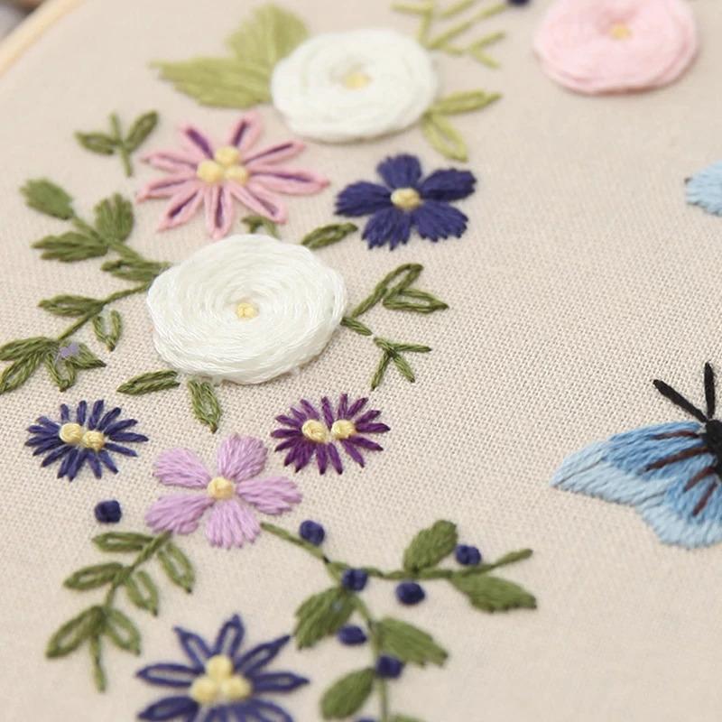 市場 刺繍キット バラ 針 花柄 糸 フランス刺繍 図案 クロスステッチ サンプラー 手芸キット Diy