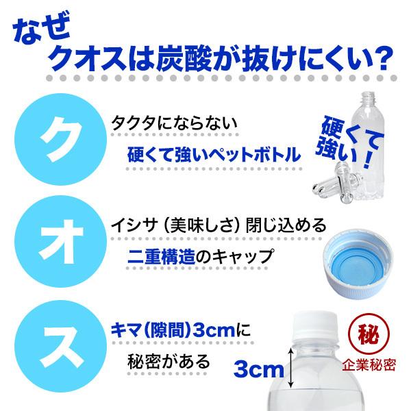 ラベルレス 炭酸水 クオス 強炭酸水 KUOS メーカー直営店 500ml×24本 プレーン 5day｜maborosiya｜06