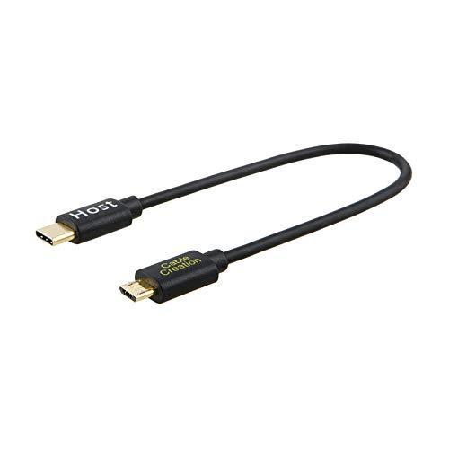 Type USB C to Micro USB, CableCreation USB 2.0 C t他のアンドロイドデバイスに対応 ブラック 0.2m