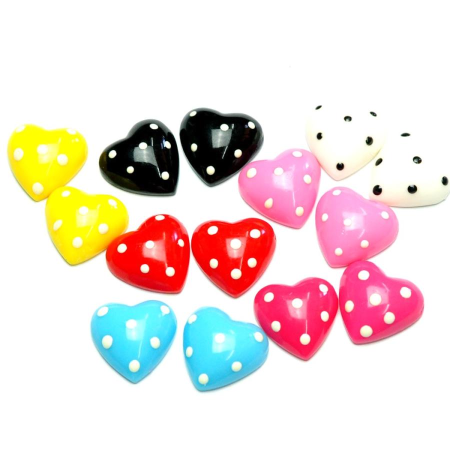 ハートデザイン デコパーツ アクリル かわいいドット 2個セット ハート かわいいデコ 使いやすい F Dk1 F Dk1 アクセサリーキララ 通販 Yahoo ショッピング