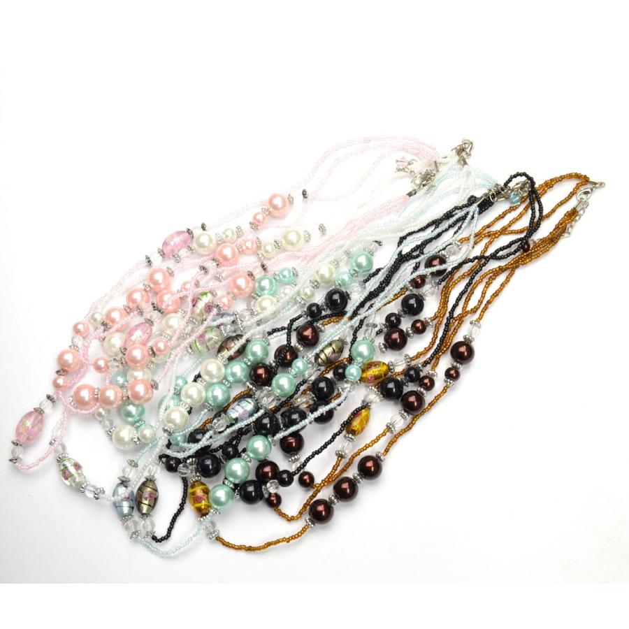 ネックレス パールビーズ パールビーズ ガラスビーズ デザインガラス ビーズネックレス 3連ネックレス P30 Sne459 P30 Sne459 アクセサリーキララ 通販 Yahoo ショッピング