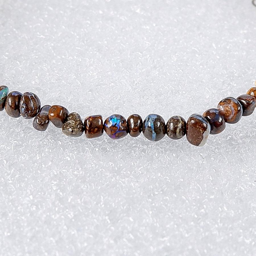 〜潜む輝き〜　オイルインクォーツとボルダーオパールのブレスレット　天然石アクセサリー　一点物 |  | 02