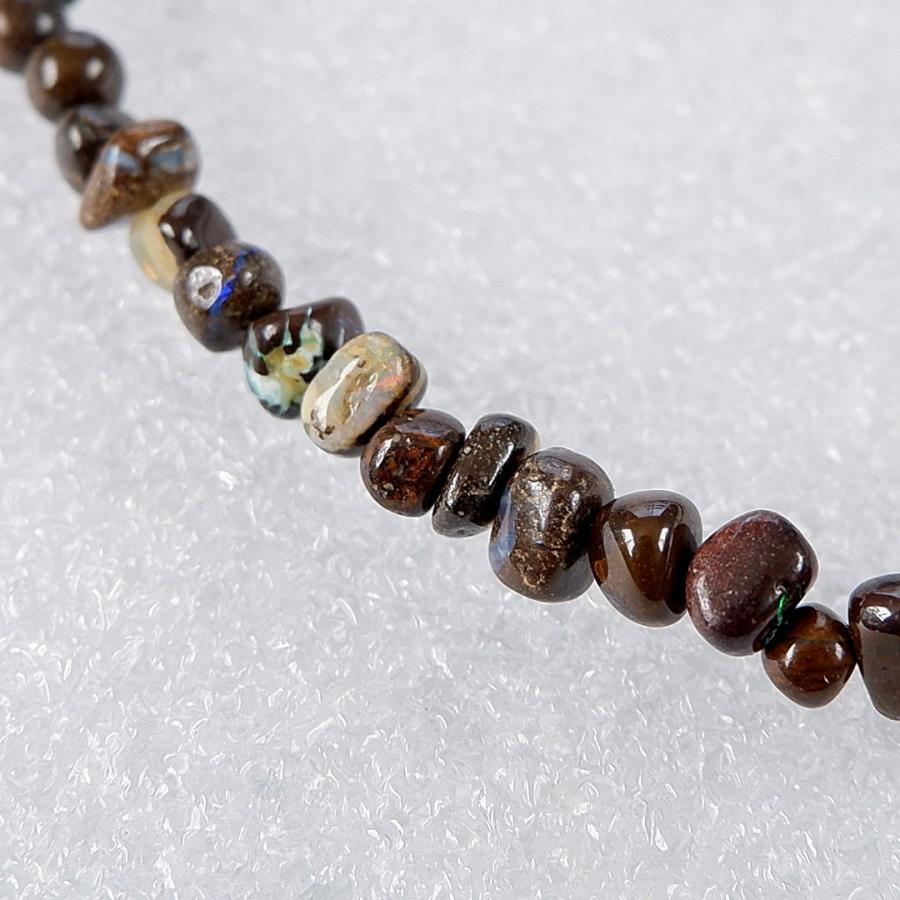 〜潜む輝き〜　オイルインクォーツとボルダーオパールのブレスレット　天然石アクセサリー　一点物 |  | 03
