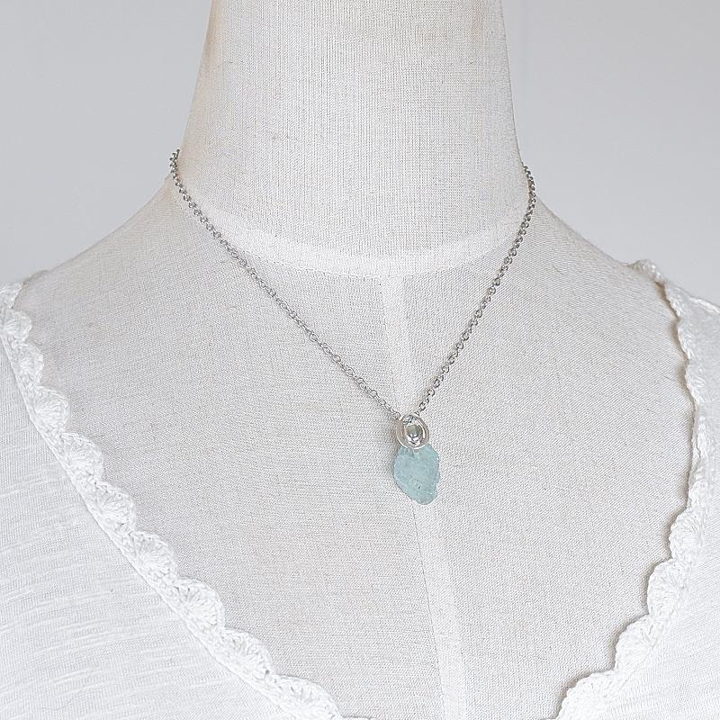 マダガスカル産　アクアマリン原石とクリソベリルのペンダント |  | 07